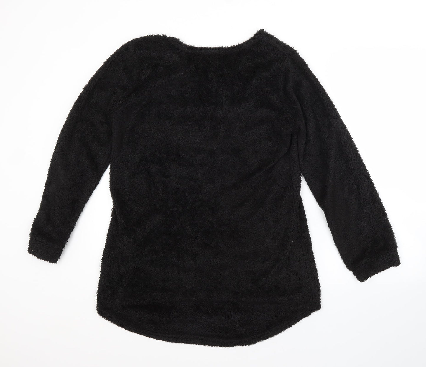 Preworn Womens Black Crew Neck  Cotton Pullover Jumper Size 2XL