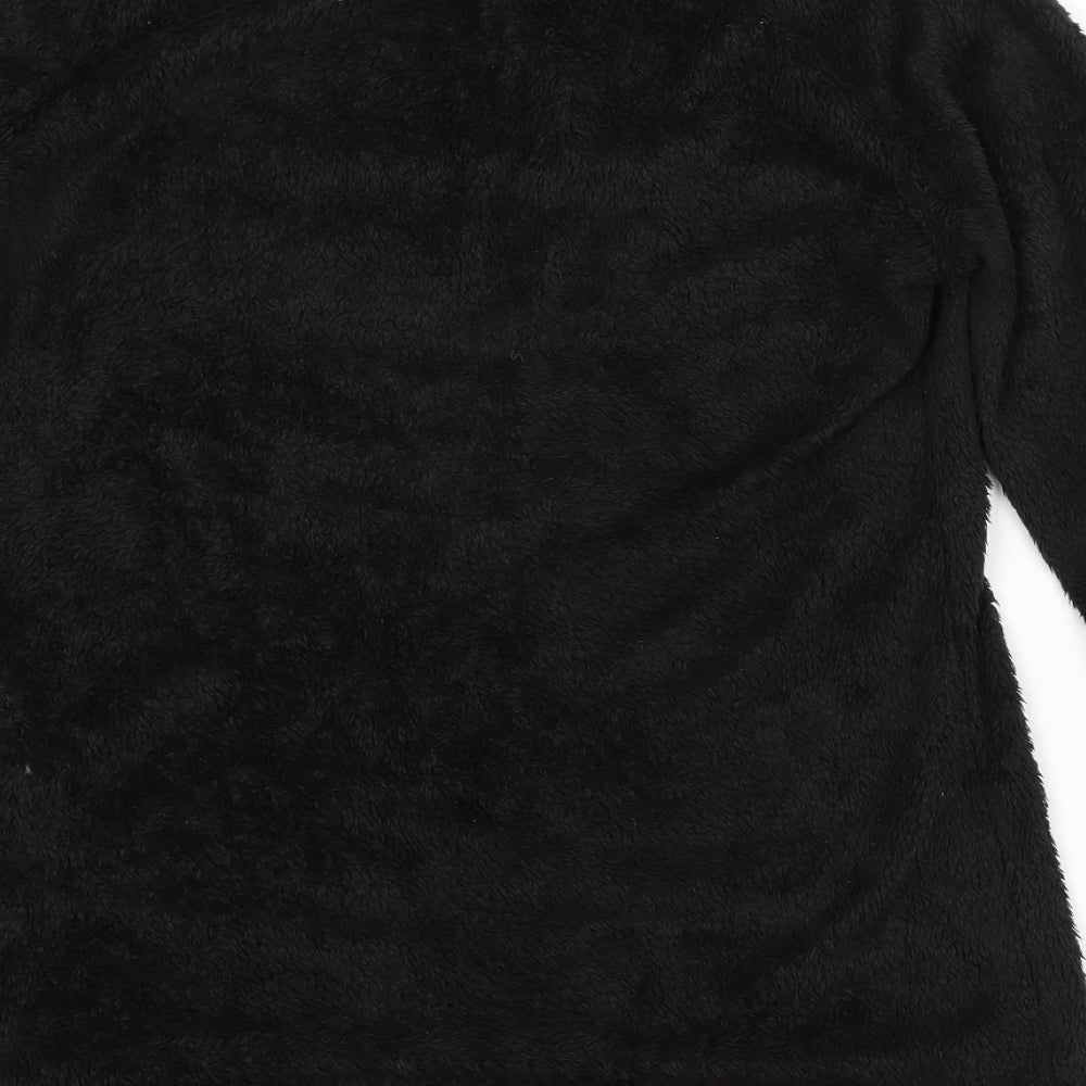 Preworn Womens Black Crew Neck  Cotton Pullover Jumper Size 2XL