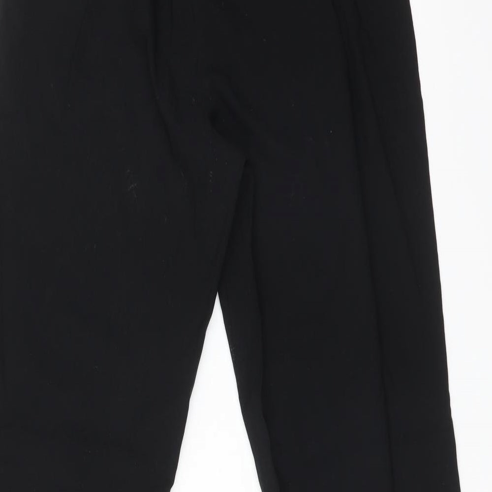 M&S Womens Black  Viscose  Trousers Size 14 L26 in Regular