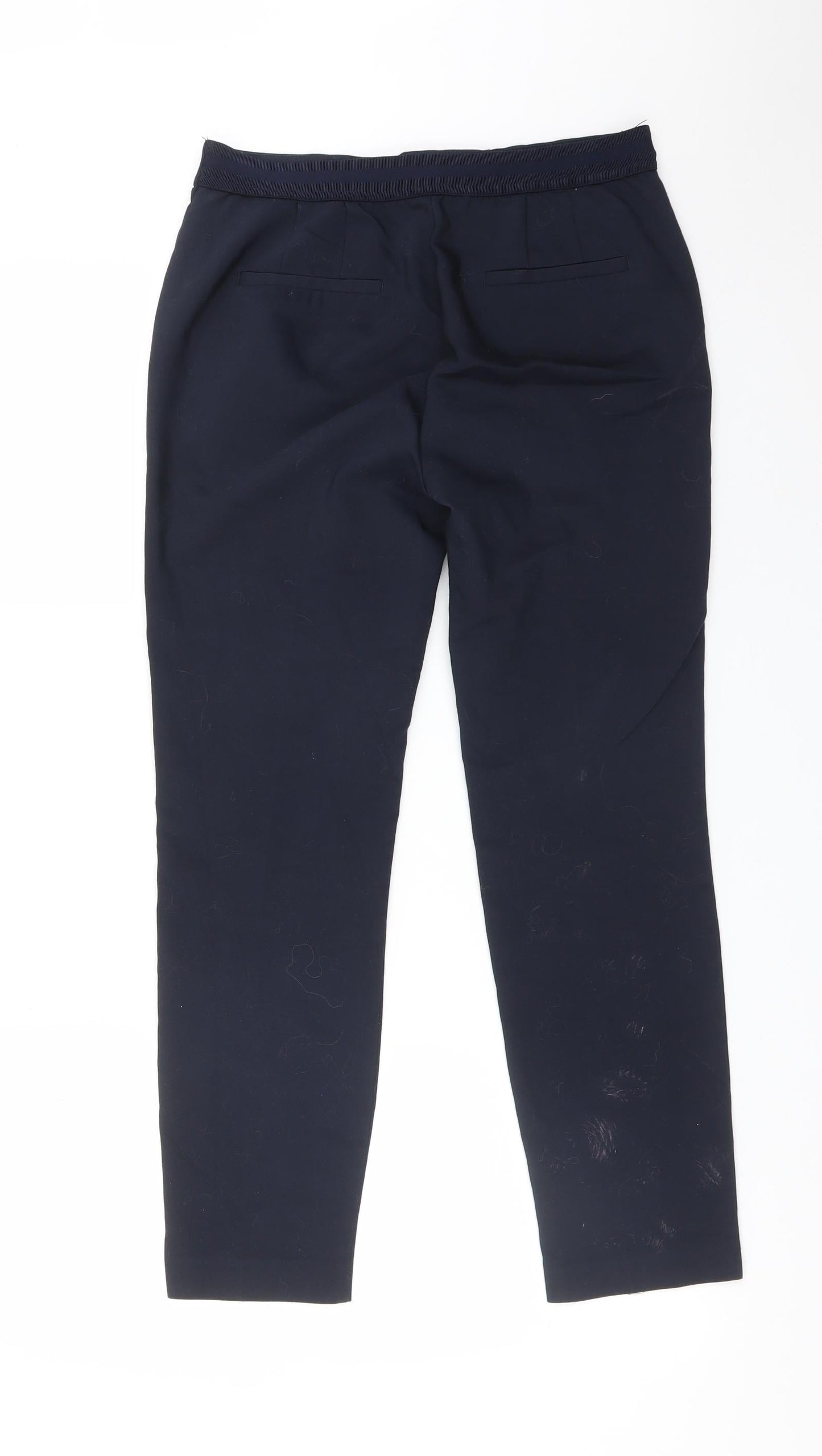 Zara Womens Blue  Cotton Dress Pants Trousers Size M L26 in Regular