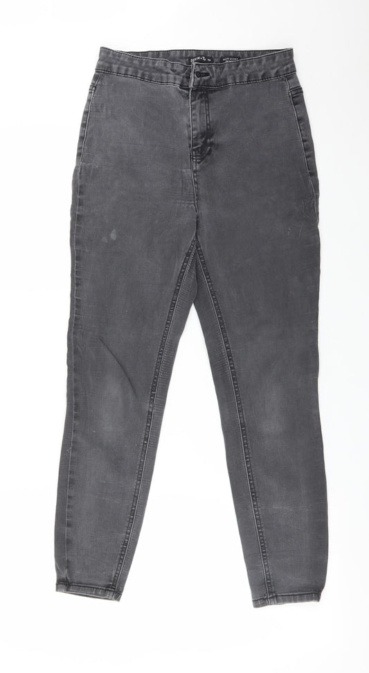 TU Womens Grey  Cotton Skinny Jeans Size 10 L25 in Regular