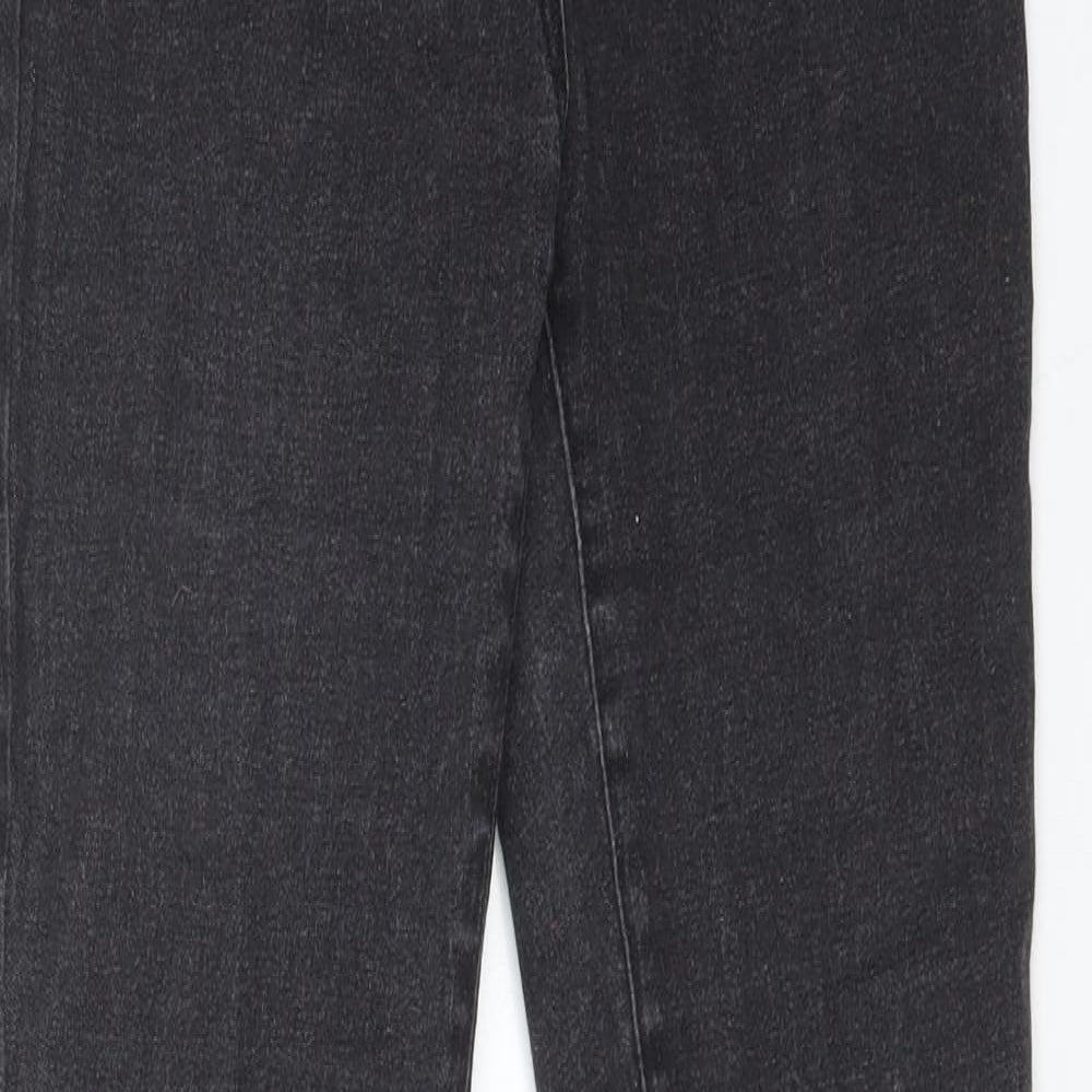 Preworn Womens Black  Cotton Skinny Jeans Size 10 L29 in Regular
