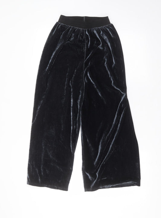 Yappa Womens Blue  Polyester Trousers  Size 8 L21 in Regular