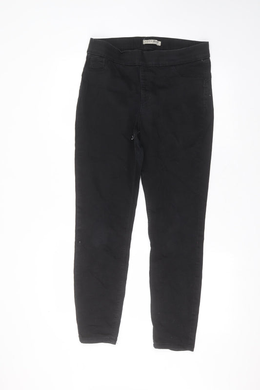 Denim & Co. Womens Black  Cotton Skinny Jeans Size 14 L27 in Regular