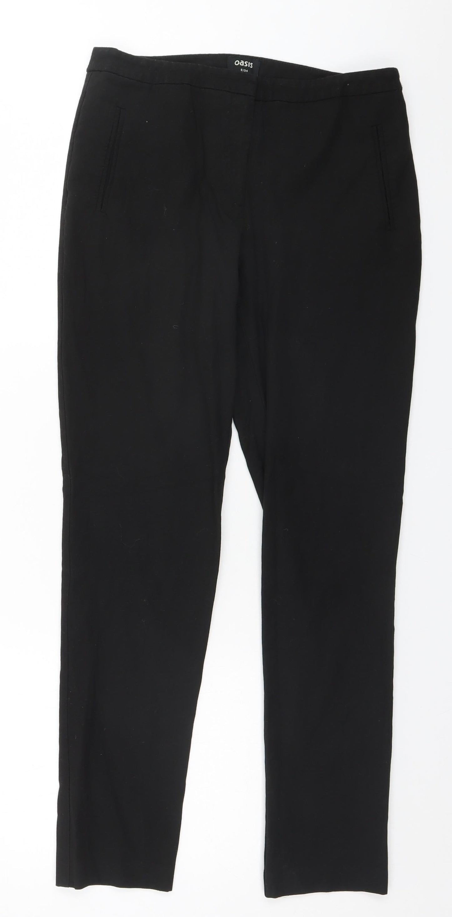 Oasis Womens Black   Trousers  Size 8 L26 in Regular