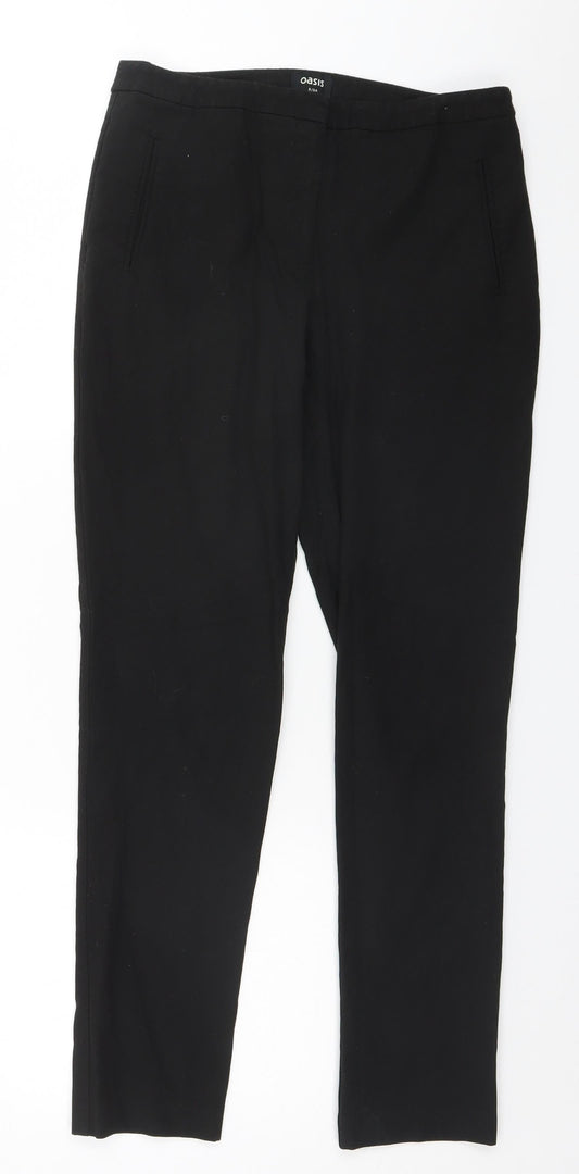 Oasis Womens Black   Trousers  Size 8 L26 in Regular