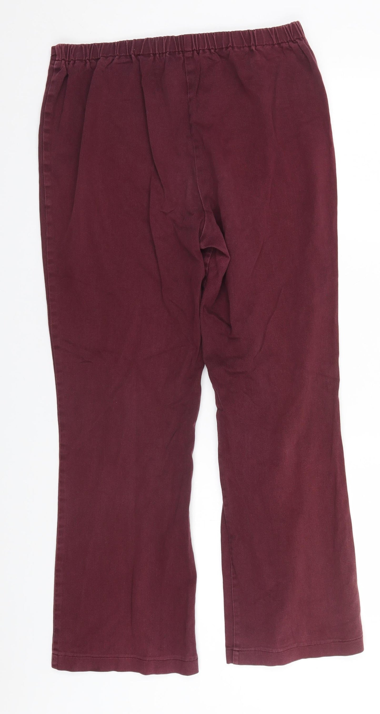 Berkertex Womens Red  Cotton Trousers  Size 14 L28 in Regular