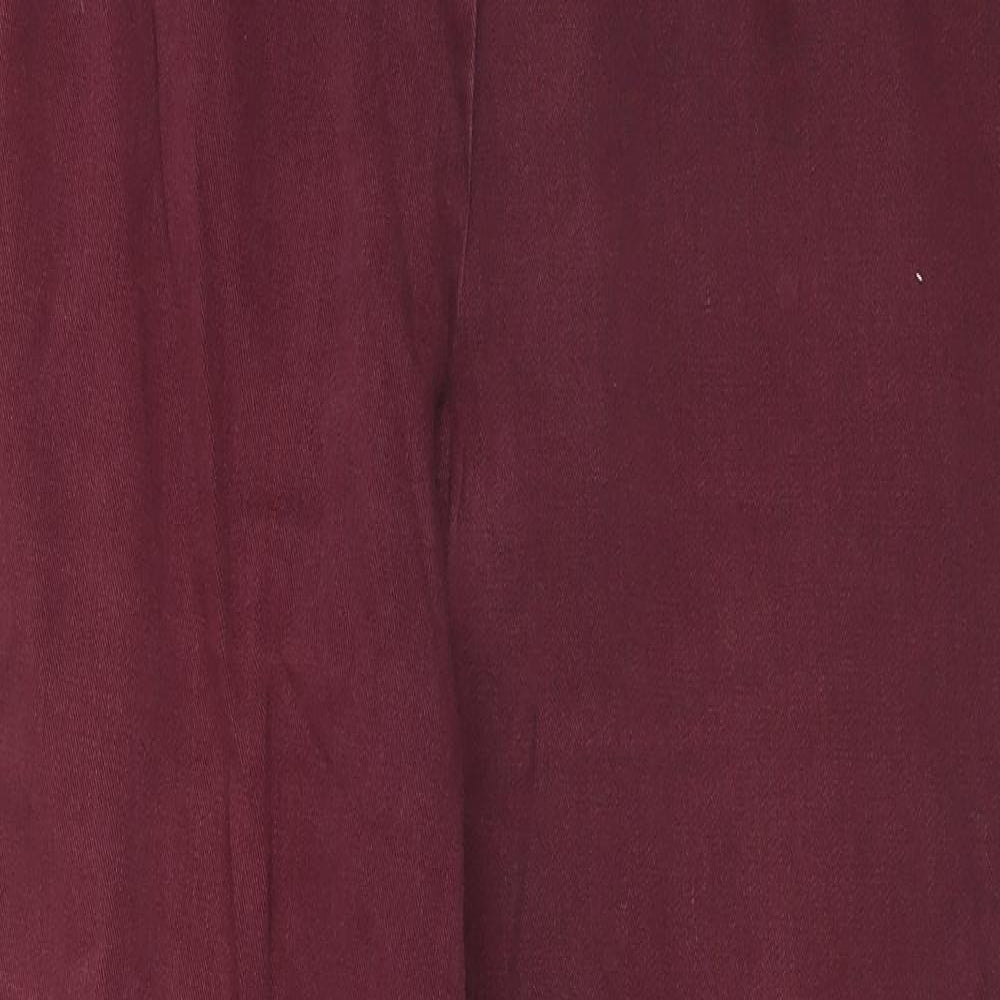 Berkertex Womens Red  Cotton Trousers  Size 14 L28 in Regular