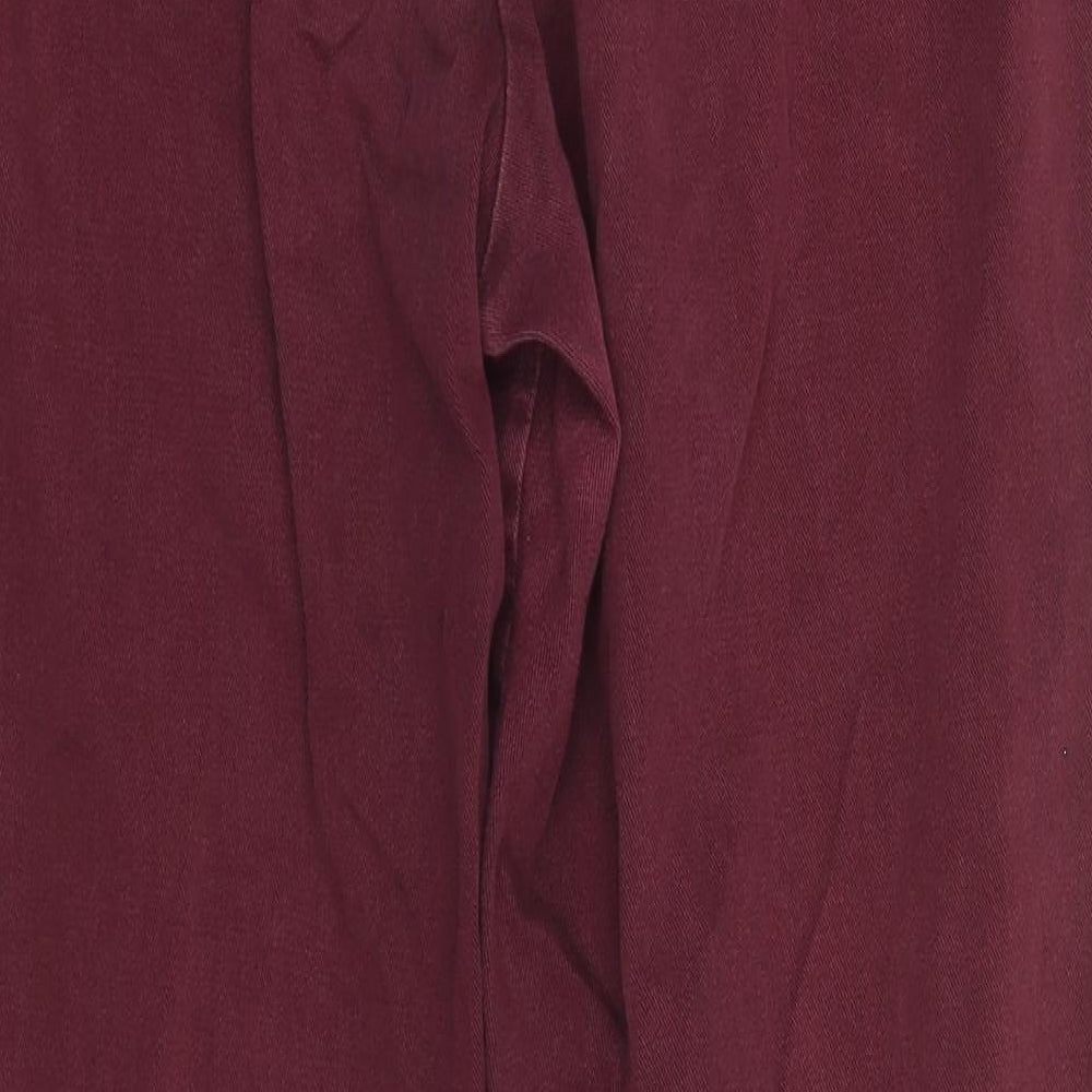 Berkertex Womens Red  Cotton Trousers  Size 14 L28 in Regular