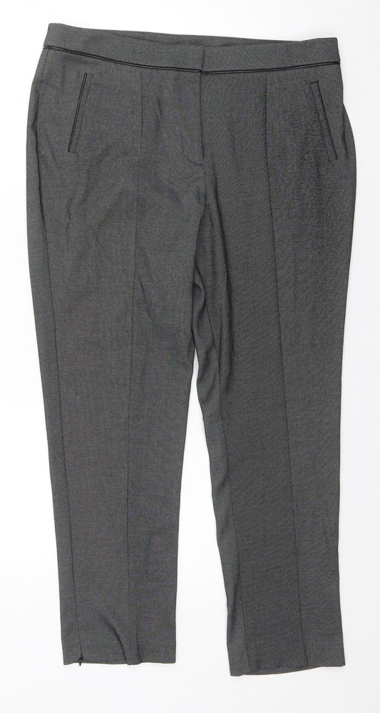 Very Womens Grey  Polyester Trousers  Size 14 L27 in Regular