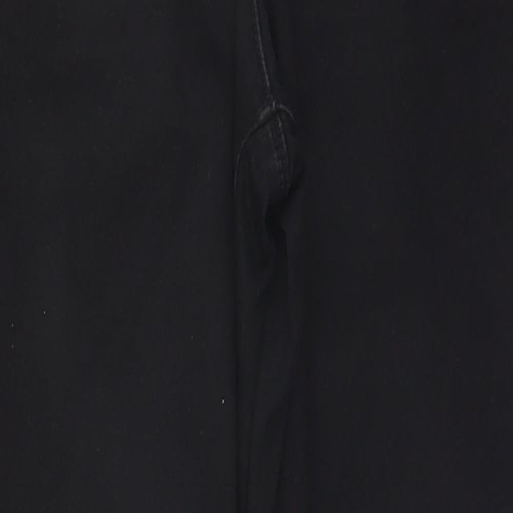 Papaya Womens Black  Cotton Skinny Jeans Size 10 L24 in Regular
