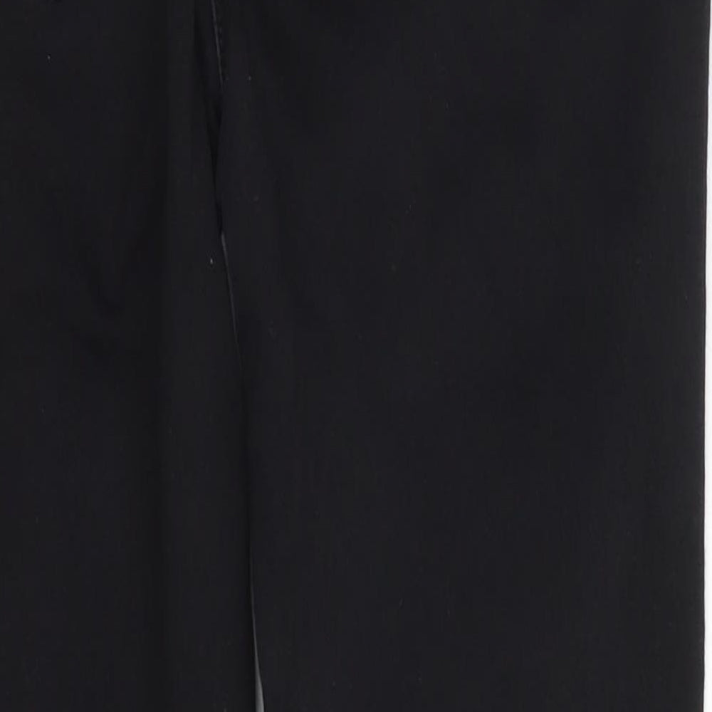 Papaya Womens Black  Cotton Skinny Jeans Size 10 L24 in Regular
