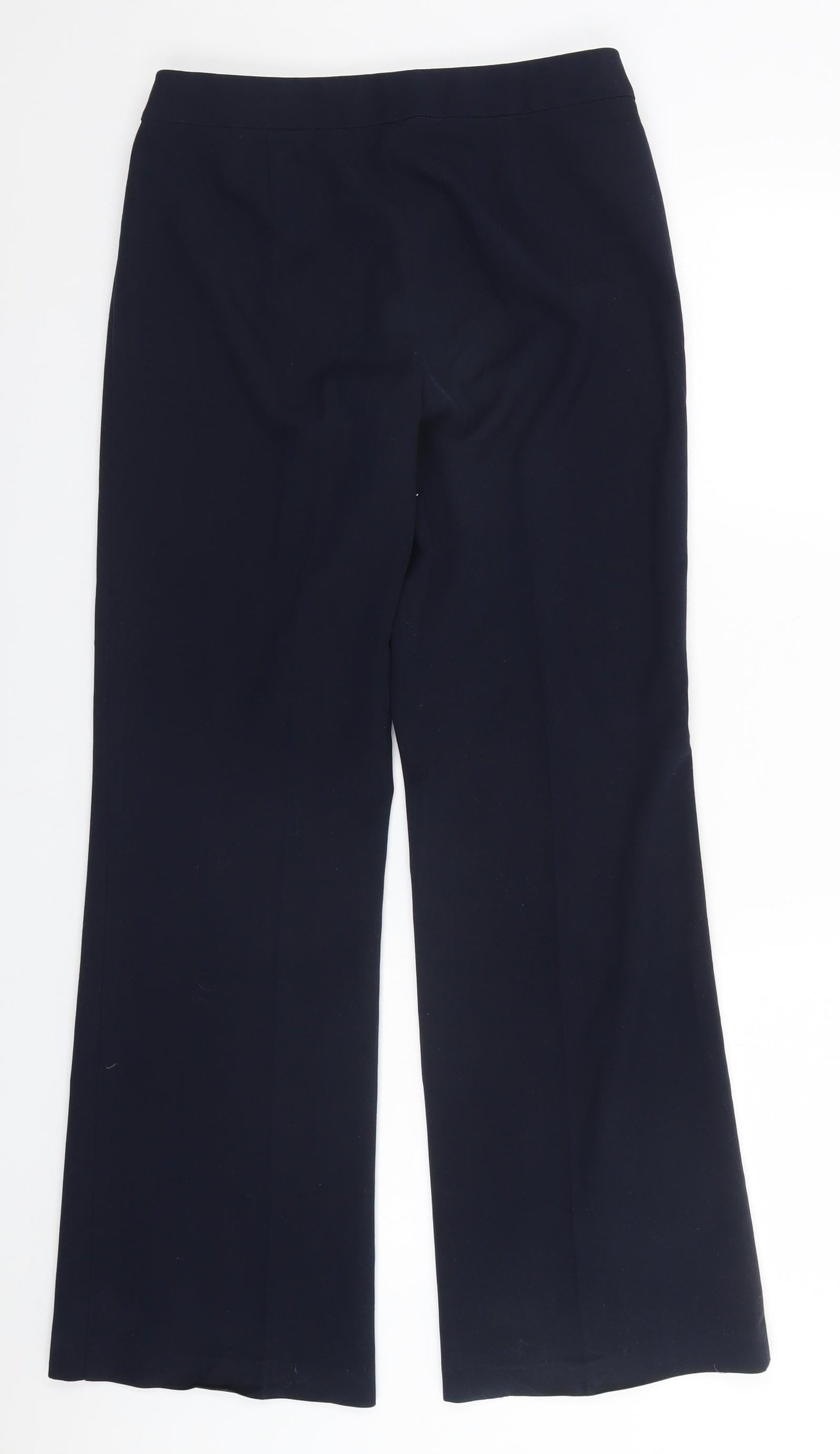 Marks and Spencer Womens Blue  Polyester Trousers  Size 8 L30 in Regular