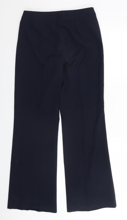Marks and Spencer Womens Blue  Polyester Trousers  Size 8 L30 in Regular
