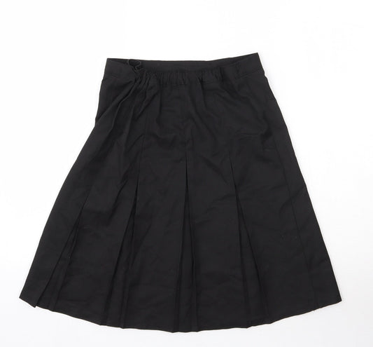 George Girls Black  Polyester A-Line Skirt Size 11-12 Years  Regular  - Elasticated Waist