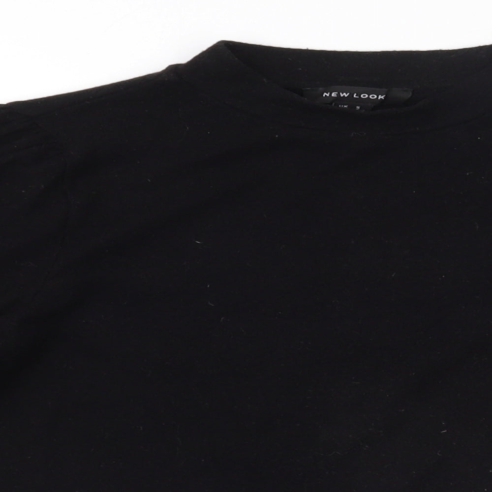 New Look Womens Black High Neck  Polyester Pullover Jumper Size S