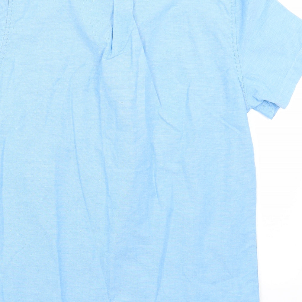 Burton Mens Blue  Cotton  Button-Up Size S Collared