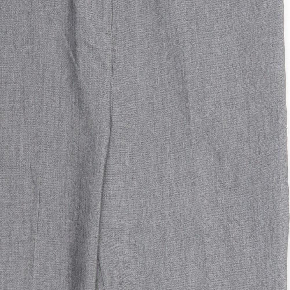 Matalan Womens Grey  Polyester Dress Pants Trousers Size 14 L36 in Regular