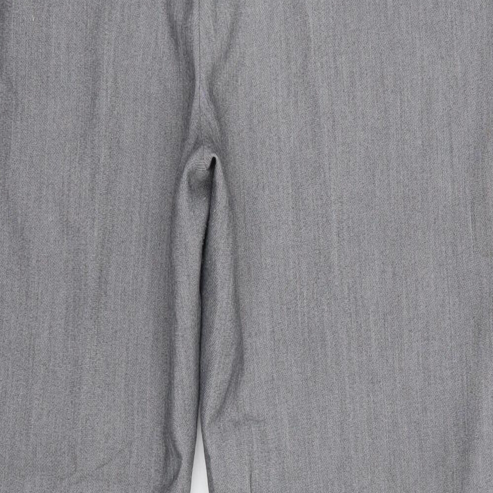 Matalan Womens Grey  Polyester Dress Pants Trousers Size 14 L36 in Regular