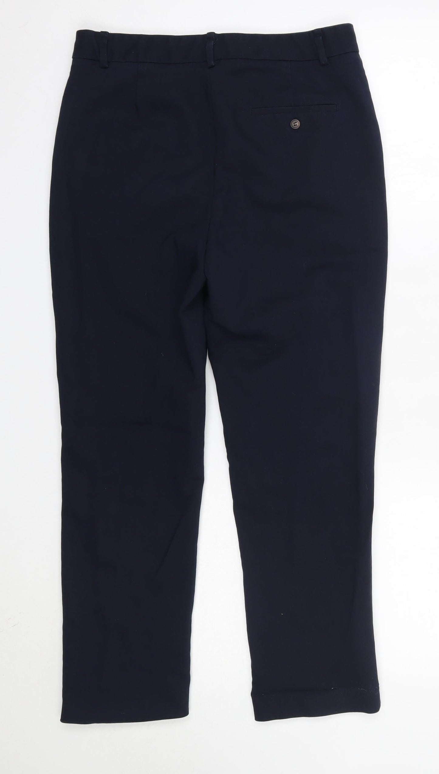 Zara Womens Blue  Cotton Dress Pants Trousers Size S L25 in Regular