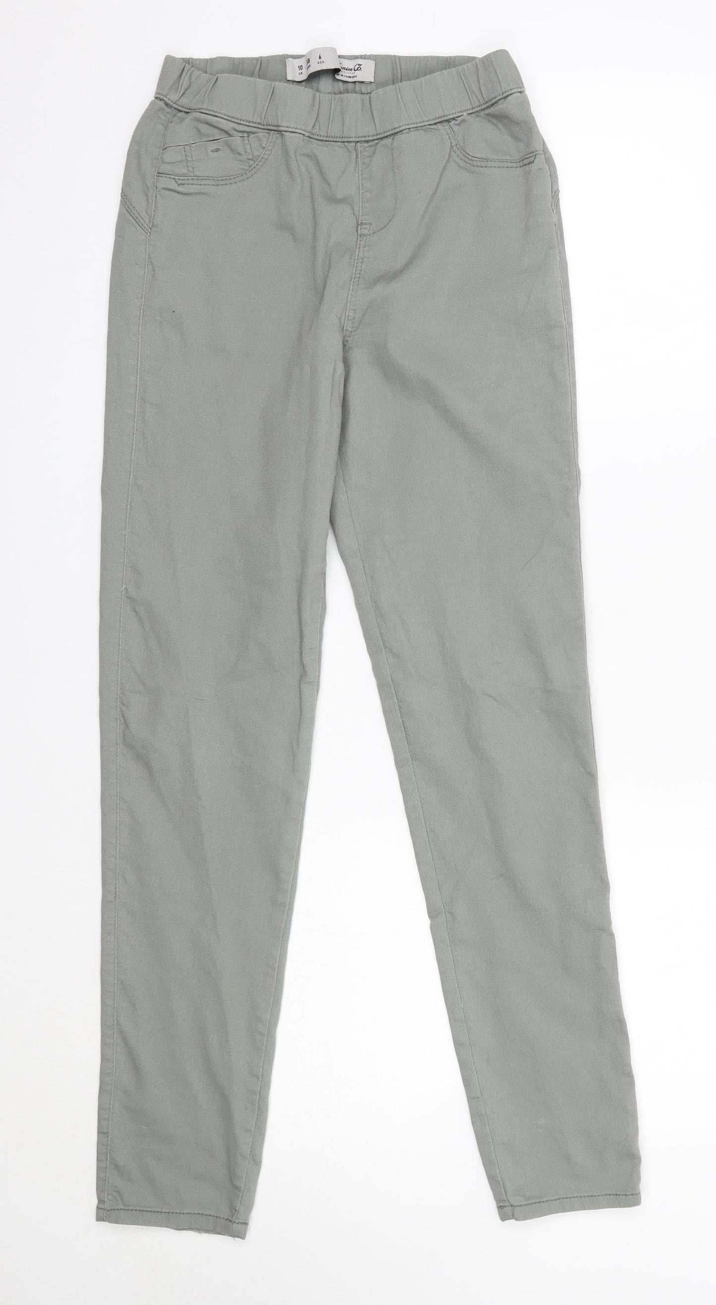 Primark Womens Green  Cotton Jegging Jeans Size 10 L29 in Regular