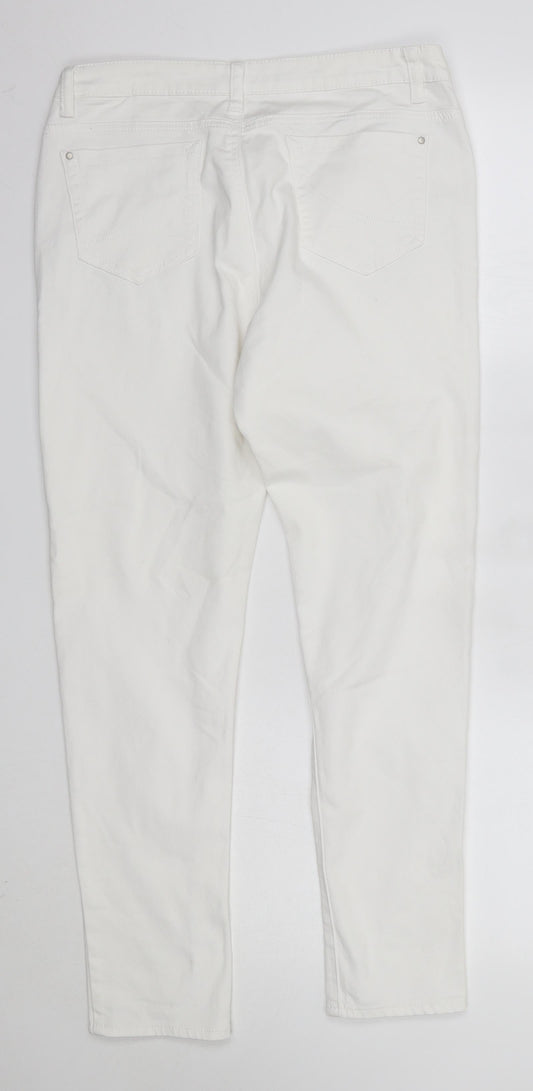 Originals Womens White  Cotton Skinny Jeans Size 12 L27 in Regular
