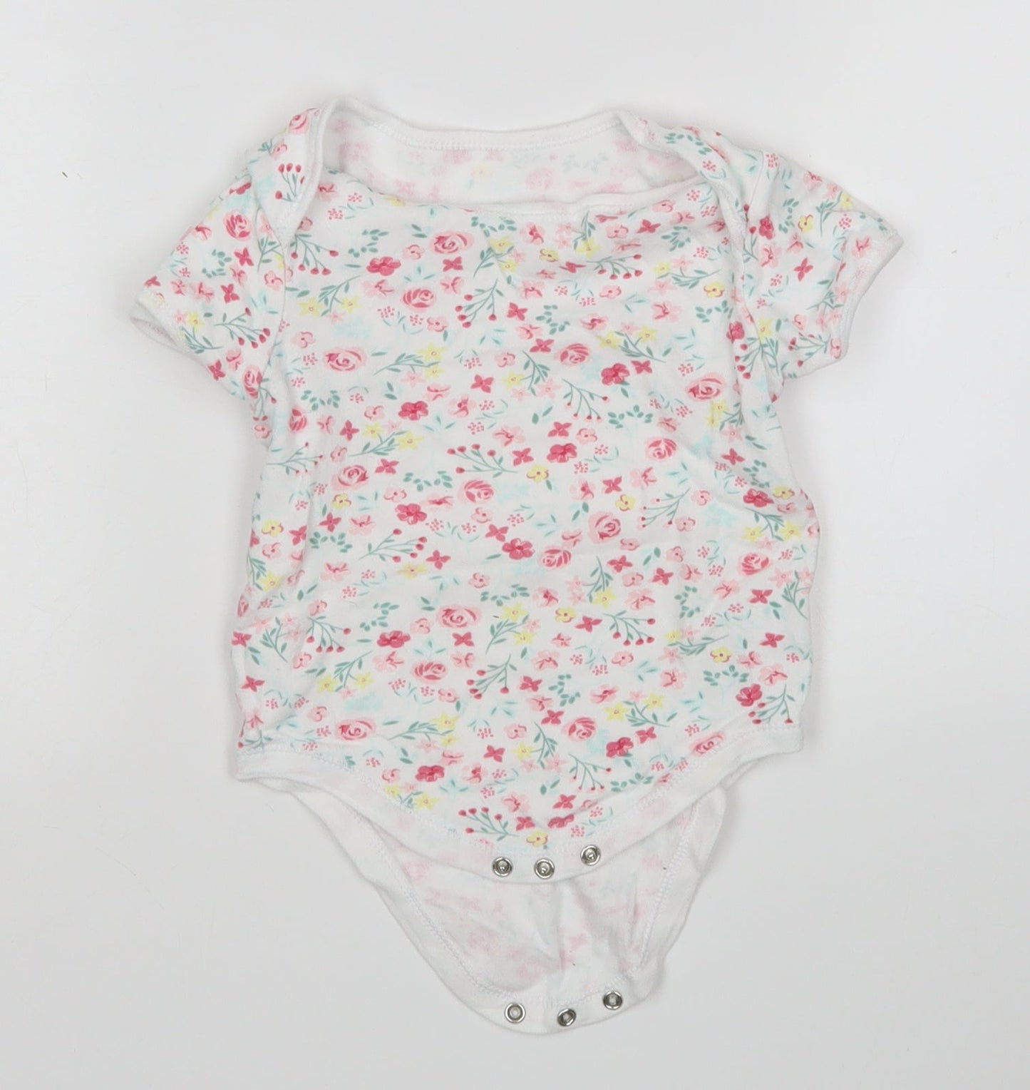 Primark Girls Multicoloured Floral Cotton Leotard One-Piece Size 18-24 Months