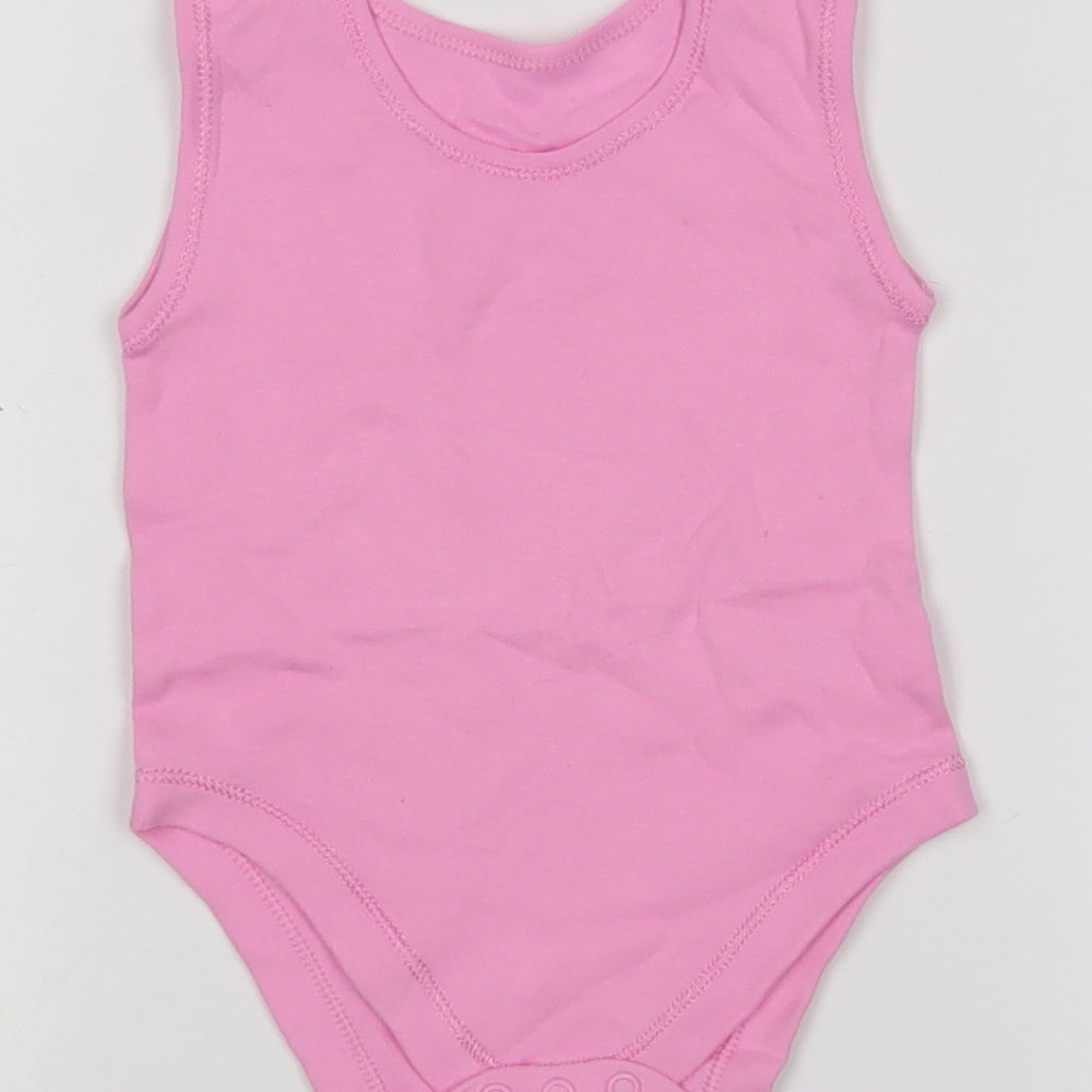 George Girls Pink  Cotton Leotard One-Piece Size 6-9 Months
