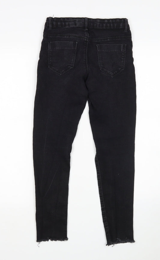 Mis E-Vie Girls Black  Cotton Skinny Jeans Size 10-11 Years  Regular