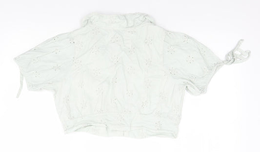 Brave Soul Womens Ivory Collared  Cotton Cardigan Jumper Size M