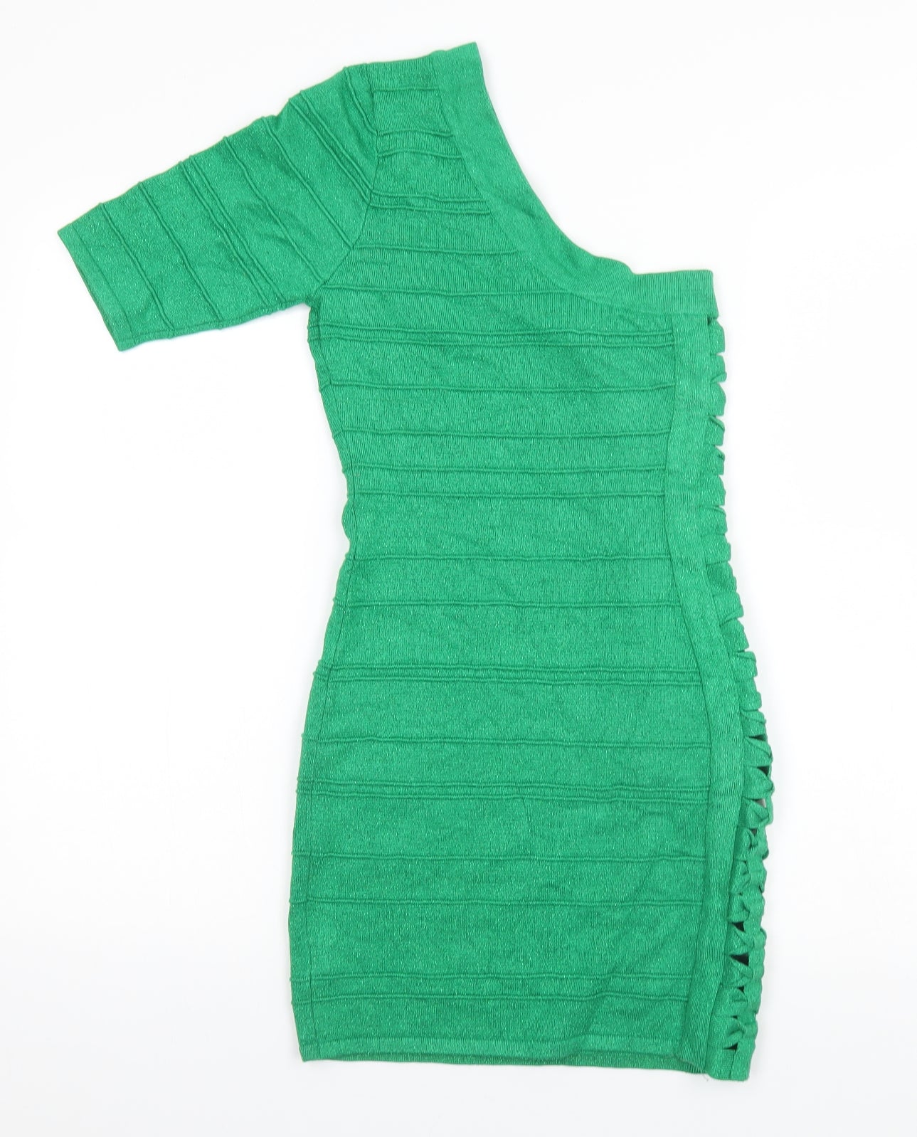 WOW Couture Womens Gold  Rayon Mini  Size M  One Shoulder