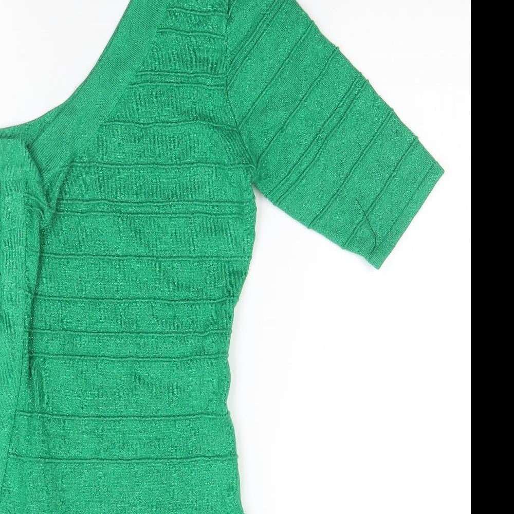 WOW Couture Womens Gold  Rayon Mini  Size M  One Shoulder