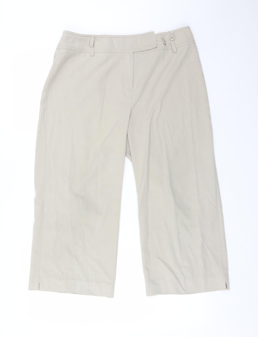WOOLWORTHS Womens Beige  Polyester Trousers  Size 14 L21 in Regular