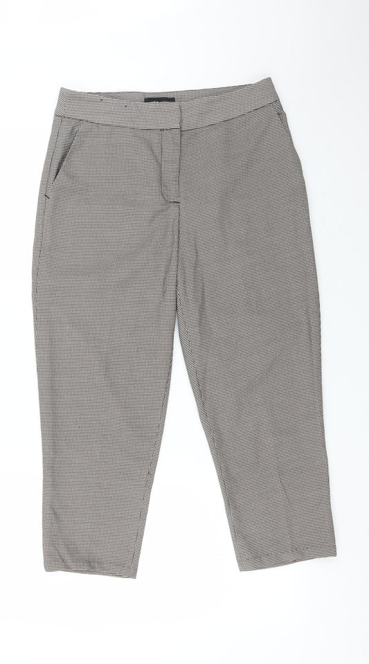 New Look Womens Multicoloured Houndstooth Polyester Dress Pants Trousers Size 10 L22 in Regular