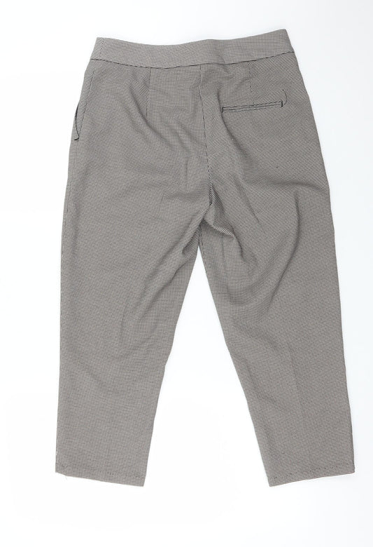 New Look Womens Multicoloured Houndstooth Polyester Dress Pants Trousers Size 10 L22 in Regular
