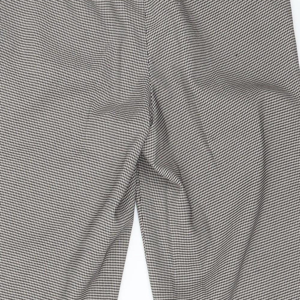New Look Womens Multicoloured Houndstooth Polyester Dress Pants Trousers Size 10 L22 in Regular
