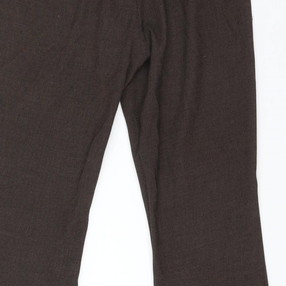 NEXT Womens Brown  Polyester Trousers  Size 8 L28 in Regular