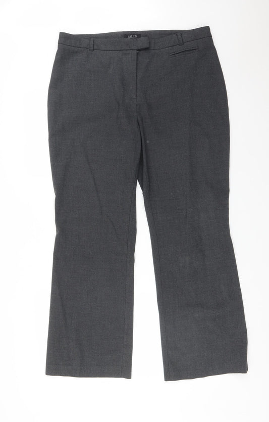 Soon Womens Grey  Polyester Trousers  Size 16 L29 in Regular