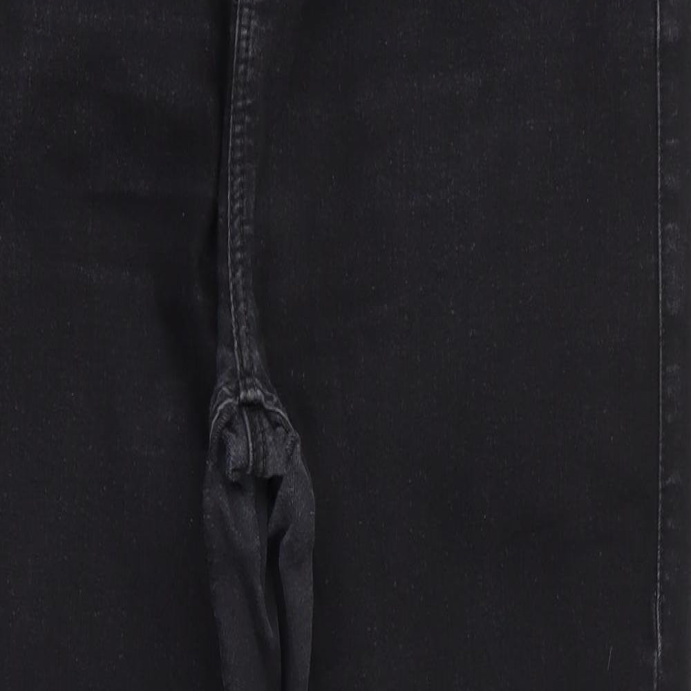 Topshop Mens Black  Cotton Skinny Jeans Size 34 in L25 in Regular  - Cropped