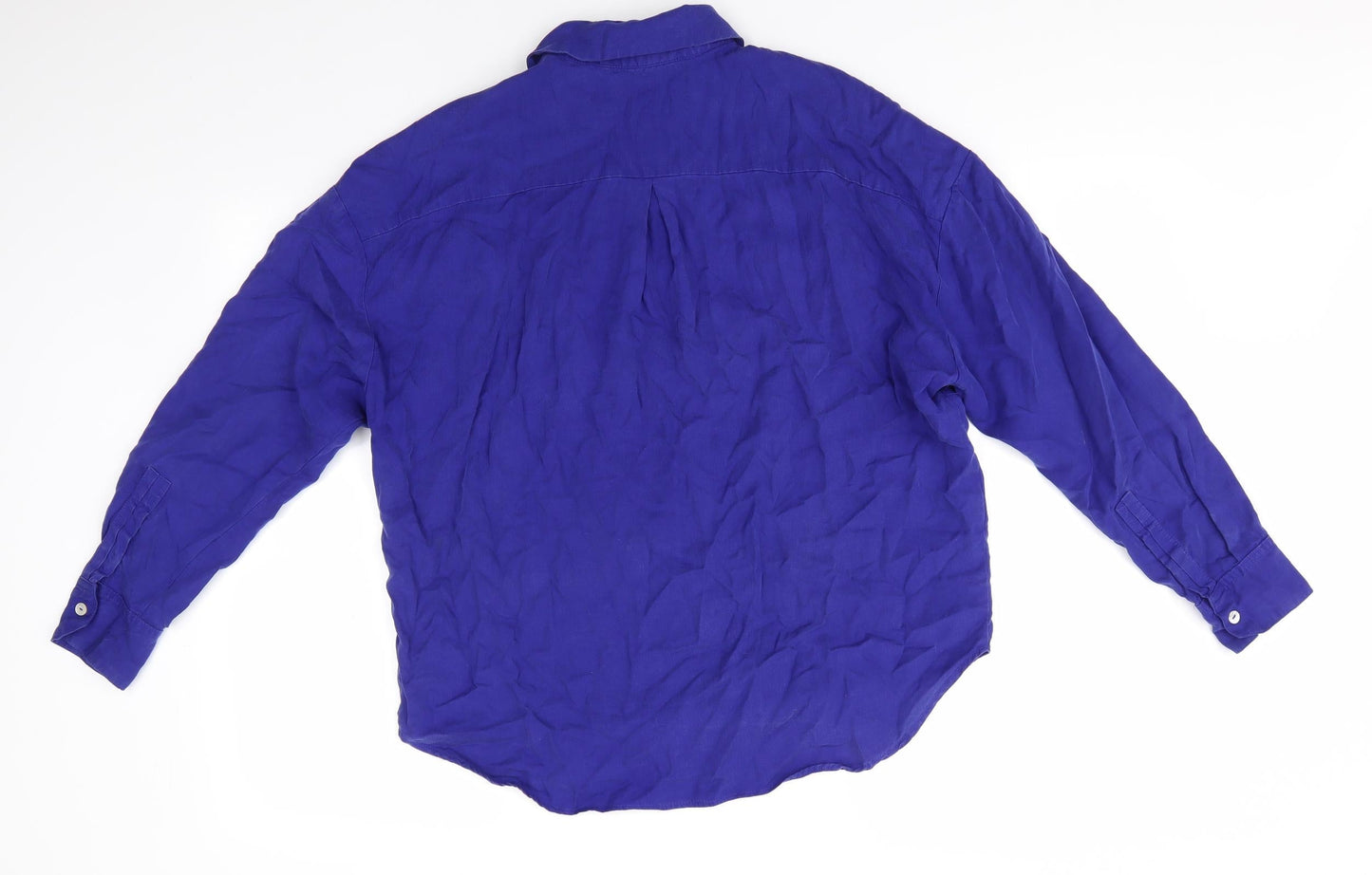 MNG Mens Blue    Button-Up Size M Collared  - Royal Blue