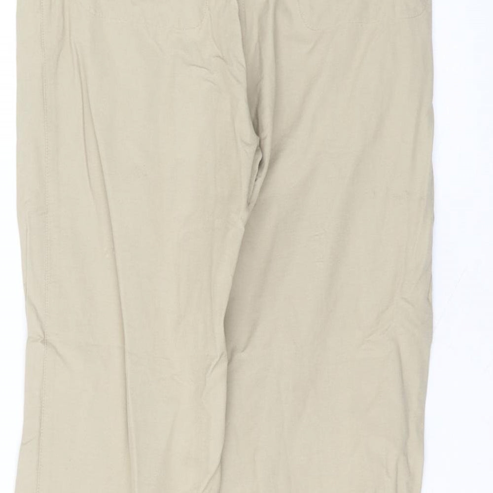 Preworn Womens Beige  Viscose Straight Jeans Size 8 L28 in Regular