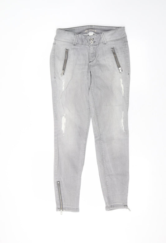 jona Womens Grey  Cotton Skinny Jeans Size 28 in L26 in Regular