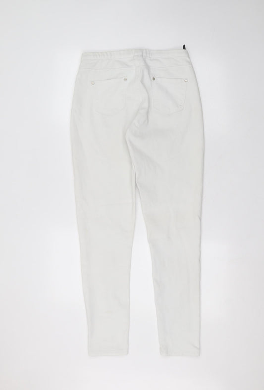jeans Womens White  Cotton Skinny Jeans Size 10 L27 in Regular