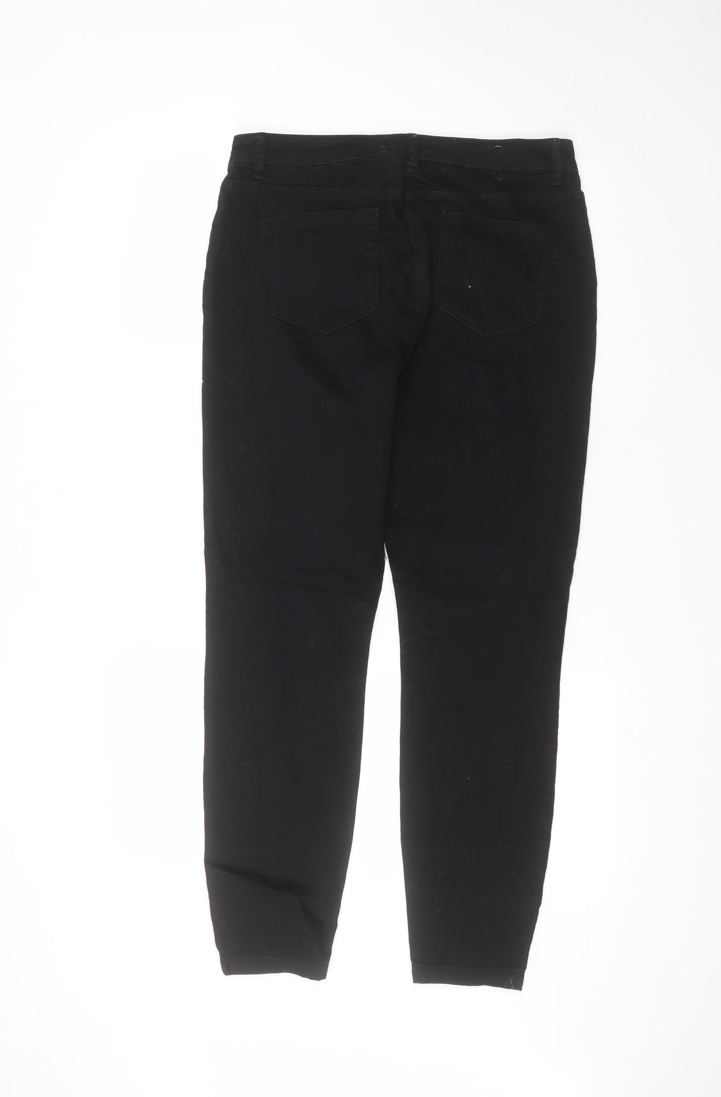 Matalan Womens Black  Cotton Skinny Jeans Size 12 L27 in Regular