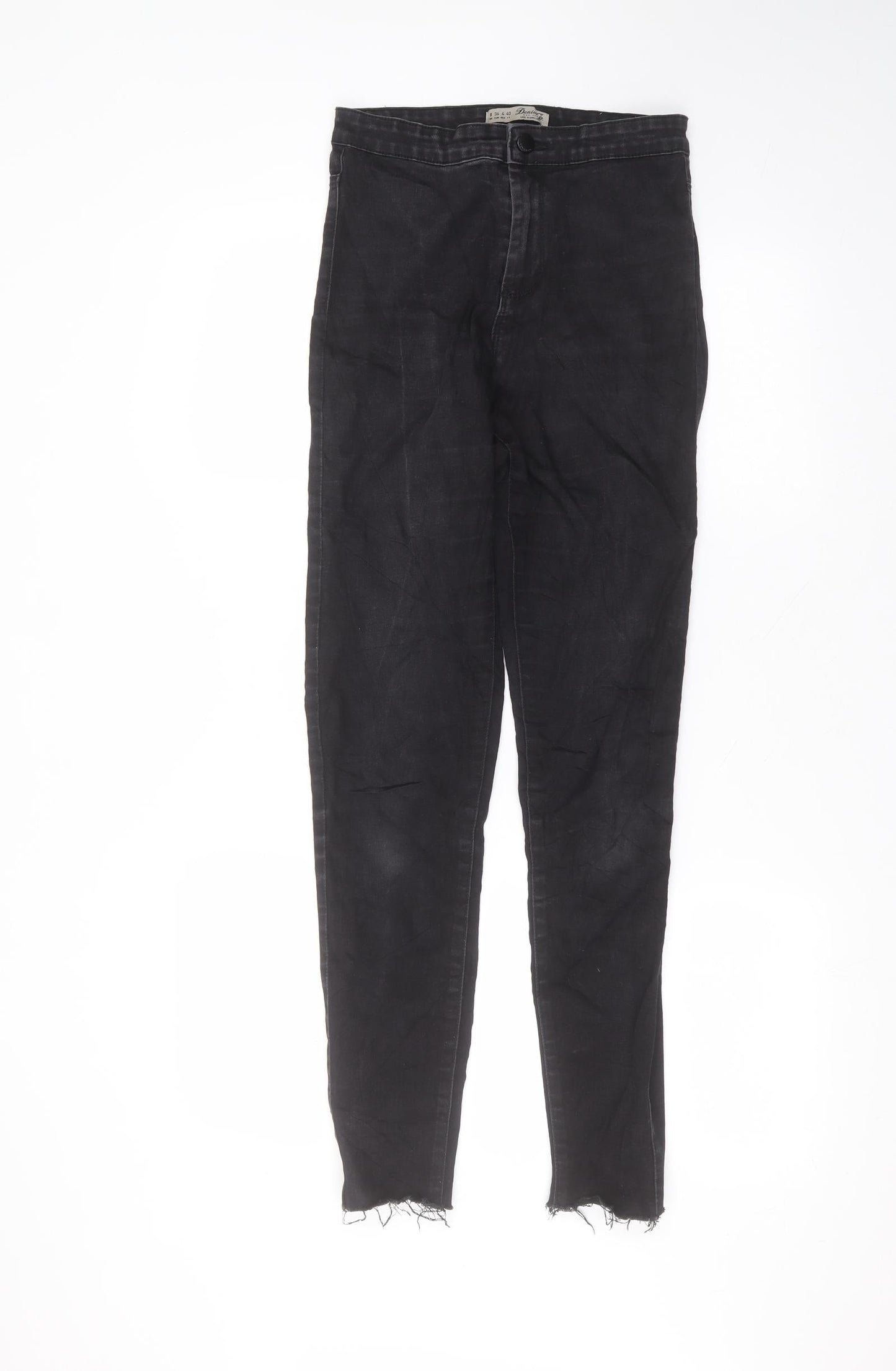 Denim & Co. Womens Black  Cotton Skinny Jeans Size 8 L28 in Regular