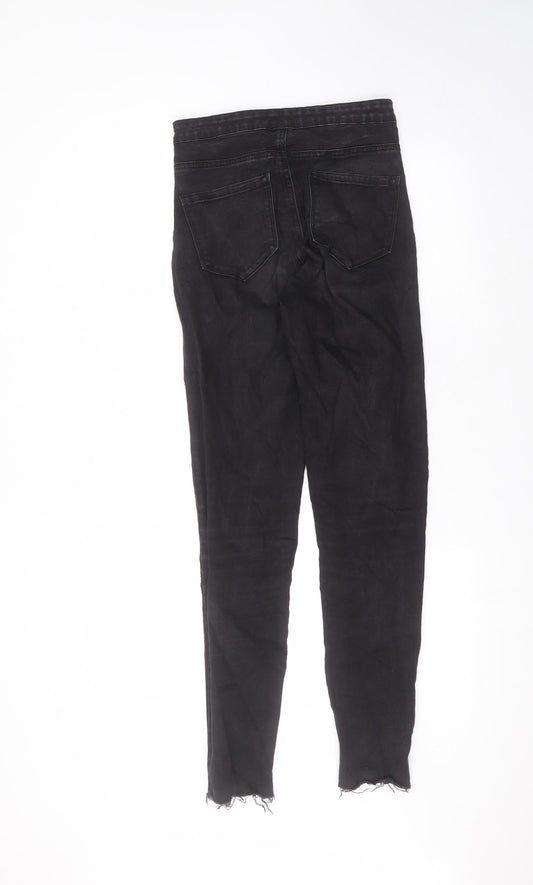 Denim & Co. Womens Black  Cotton Skinny Jeans Size 8 L28 in Regular