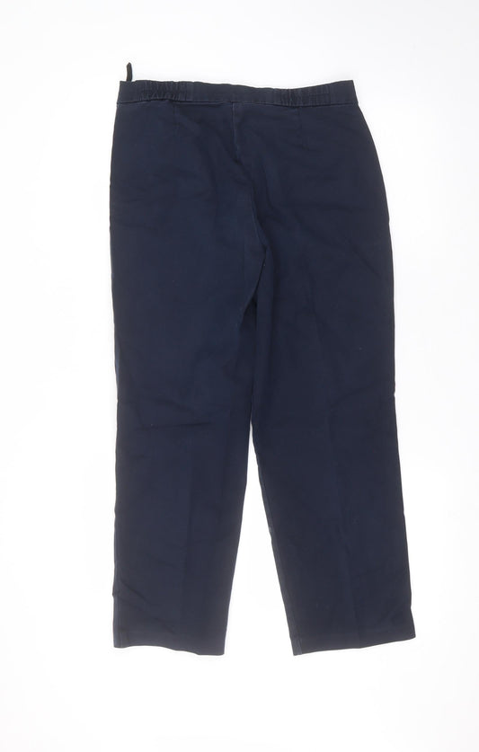 Marks and Spencer Womens Blue  Cotton Straight Jeans Size 10 L25 in Regular