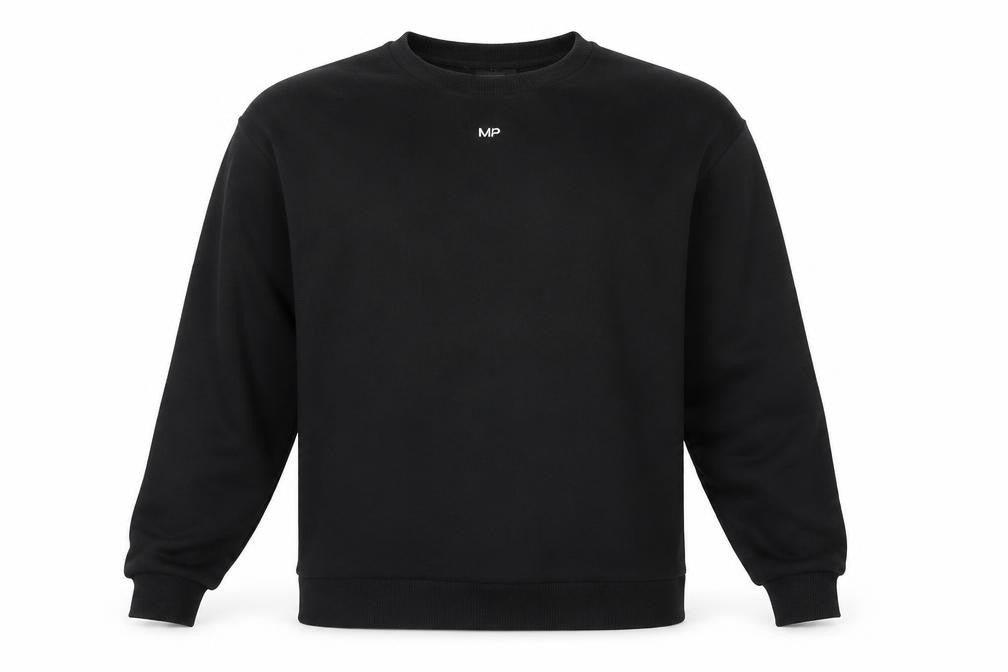 MP Mens Black Round Neck  Cotton Pullover Jumper Size 2XL