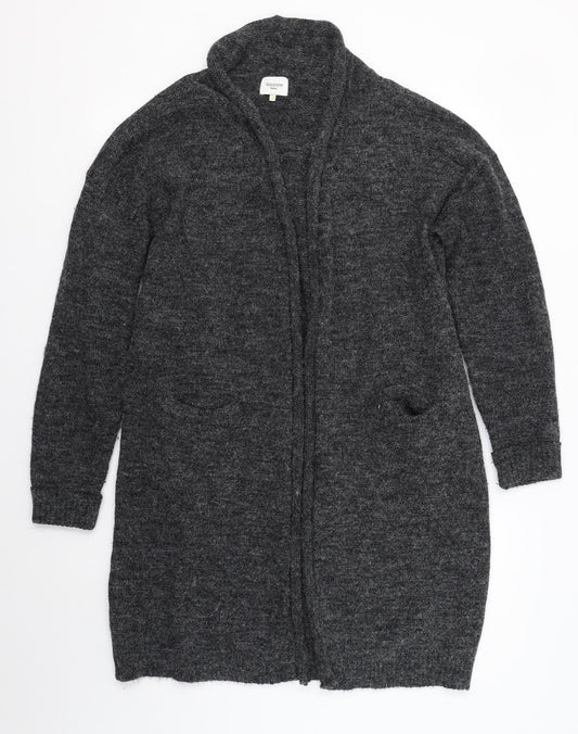 Garance Womens Grey V-Neck  Acrylic Cardigan Jumper Size S