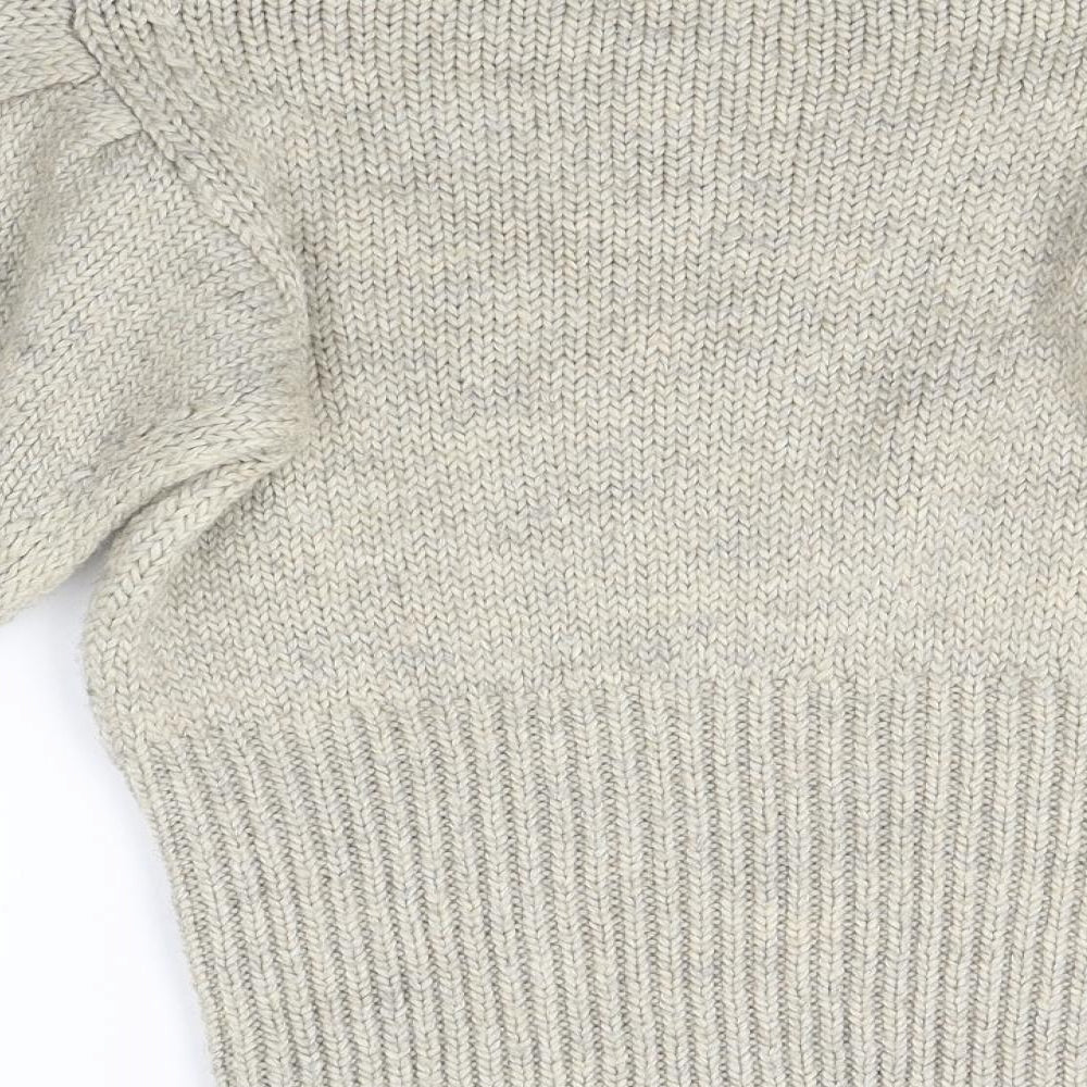 Topshop Womens Brown High Neck  Acrylic Pullover Jumper Size S